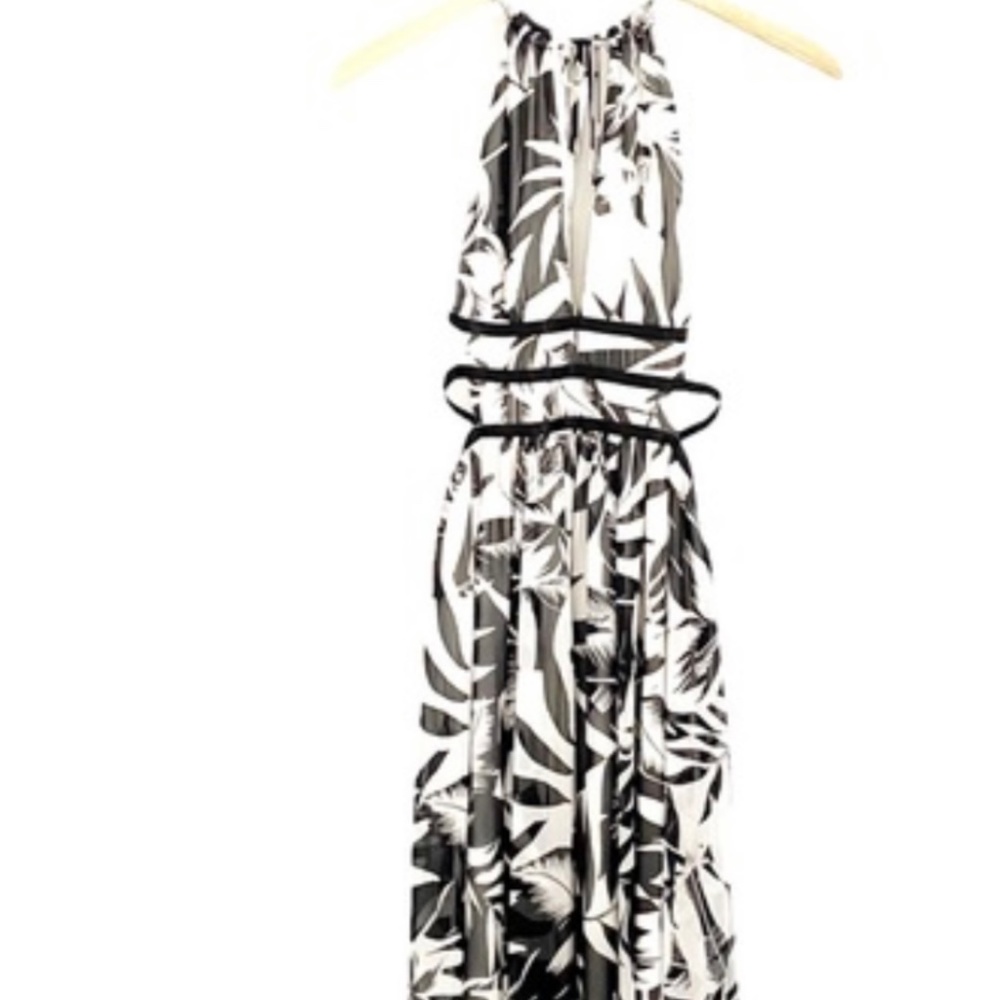 Express maxi cut out palm tree dress